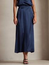 [Donkerblauw] SilkSilky-NL 19Momme Rok 003
