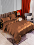 SilkSilky NL 22Momme Pure Silk Bedding Set Koffie 002