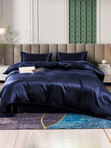 [Donkerblauw] SilkSilky-NL 25Momme Bedding Set 001