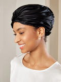 SilkSilky NL Pure Silk Sleep Cap Zwart 001