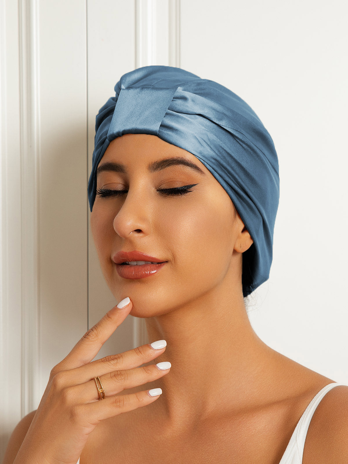 SilkSilky-NL Sleep Cap StaalBlauw 003