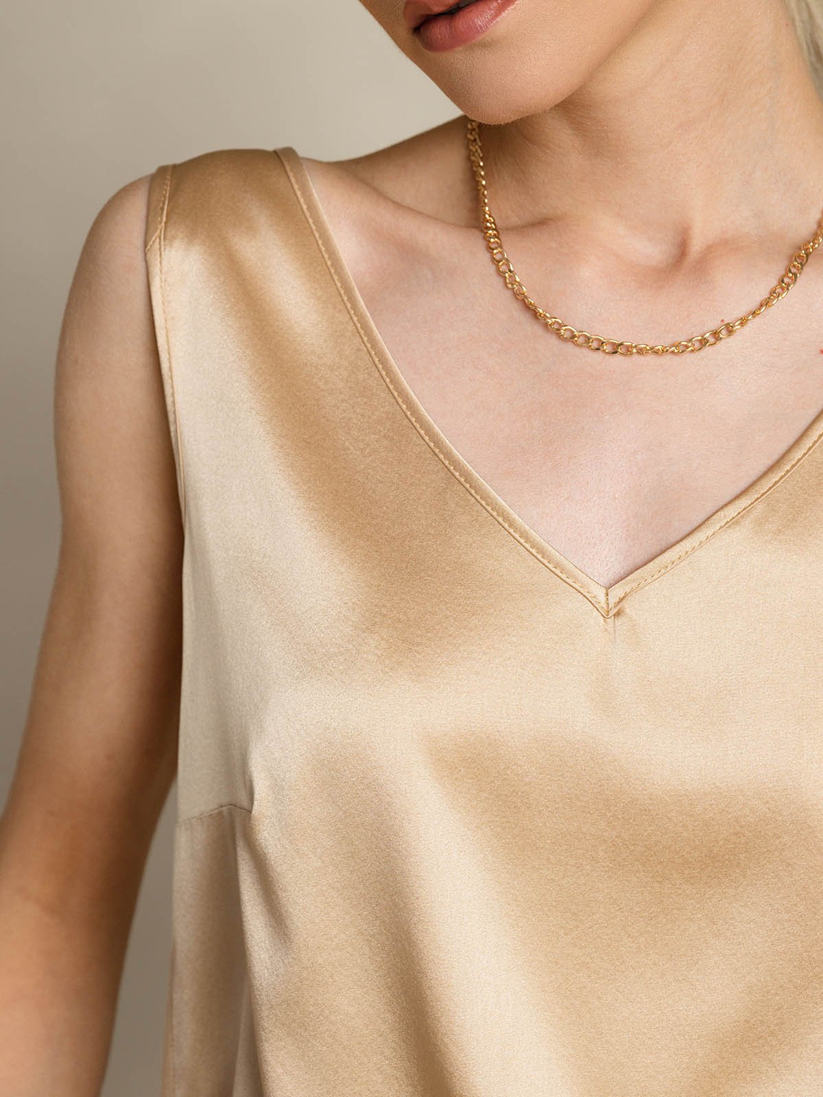 [Champagne] SilkSilky-NL 19Momme Zijde Camisoles 008
