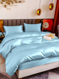 SilkSilky NL 19Momme Pure Silk Bedding Set Lichtblauw 002