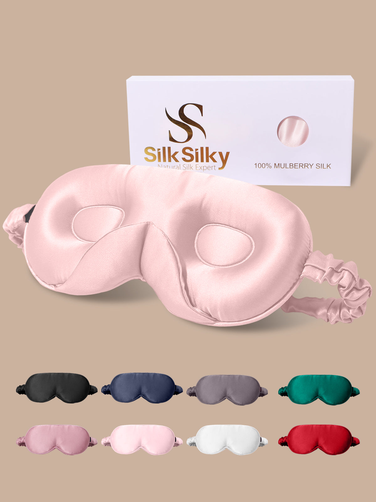 [Roze] SilkSilky-NL Zijde Eye Mask 001