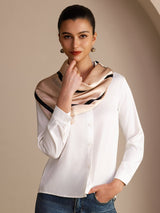 [Beige Vierkant] SilkSilky-NL Sjaal 003