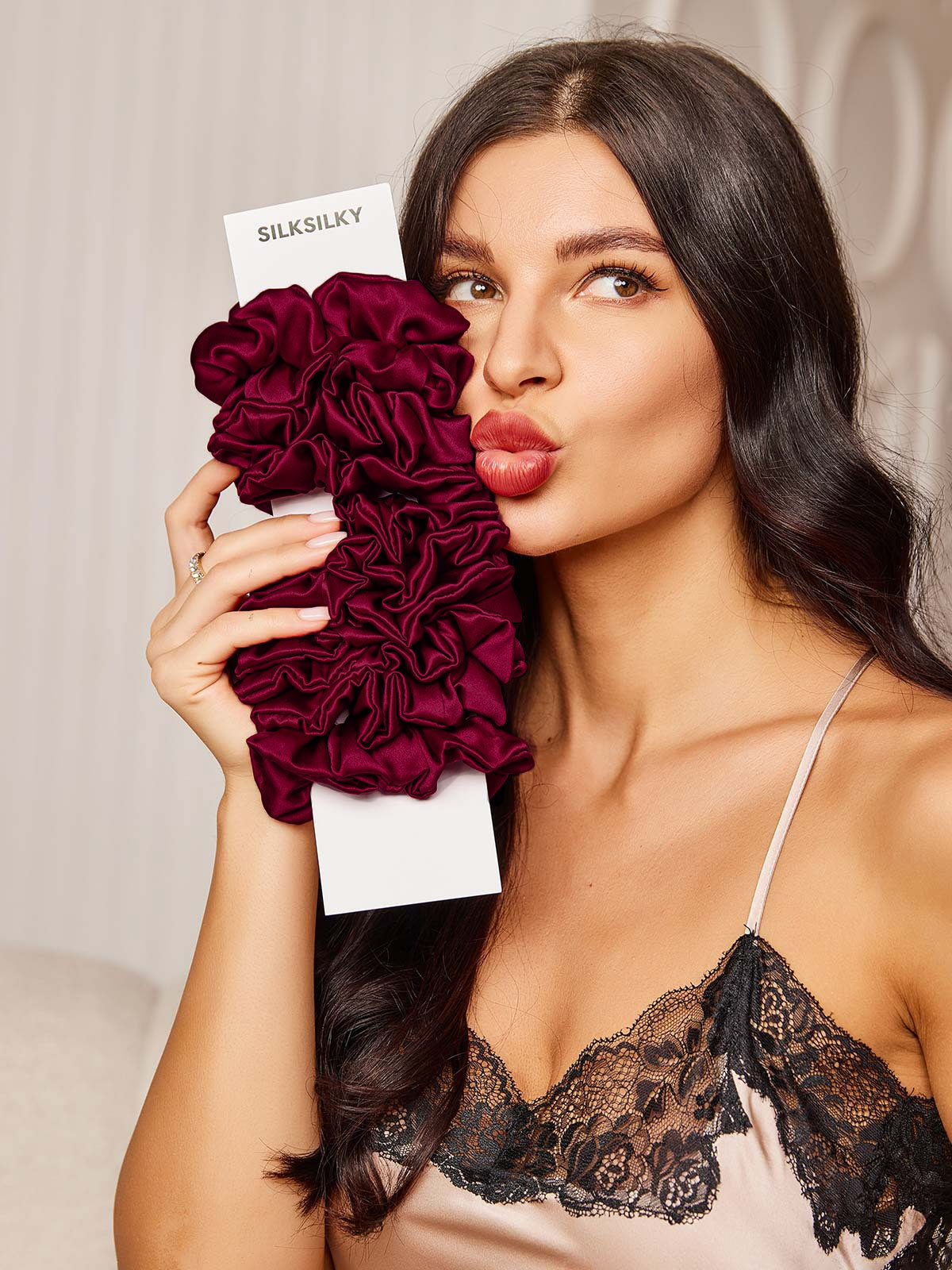 [Fuchsiaroze] SilkSilky-NL 19Momme Scrunchie 002