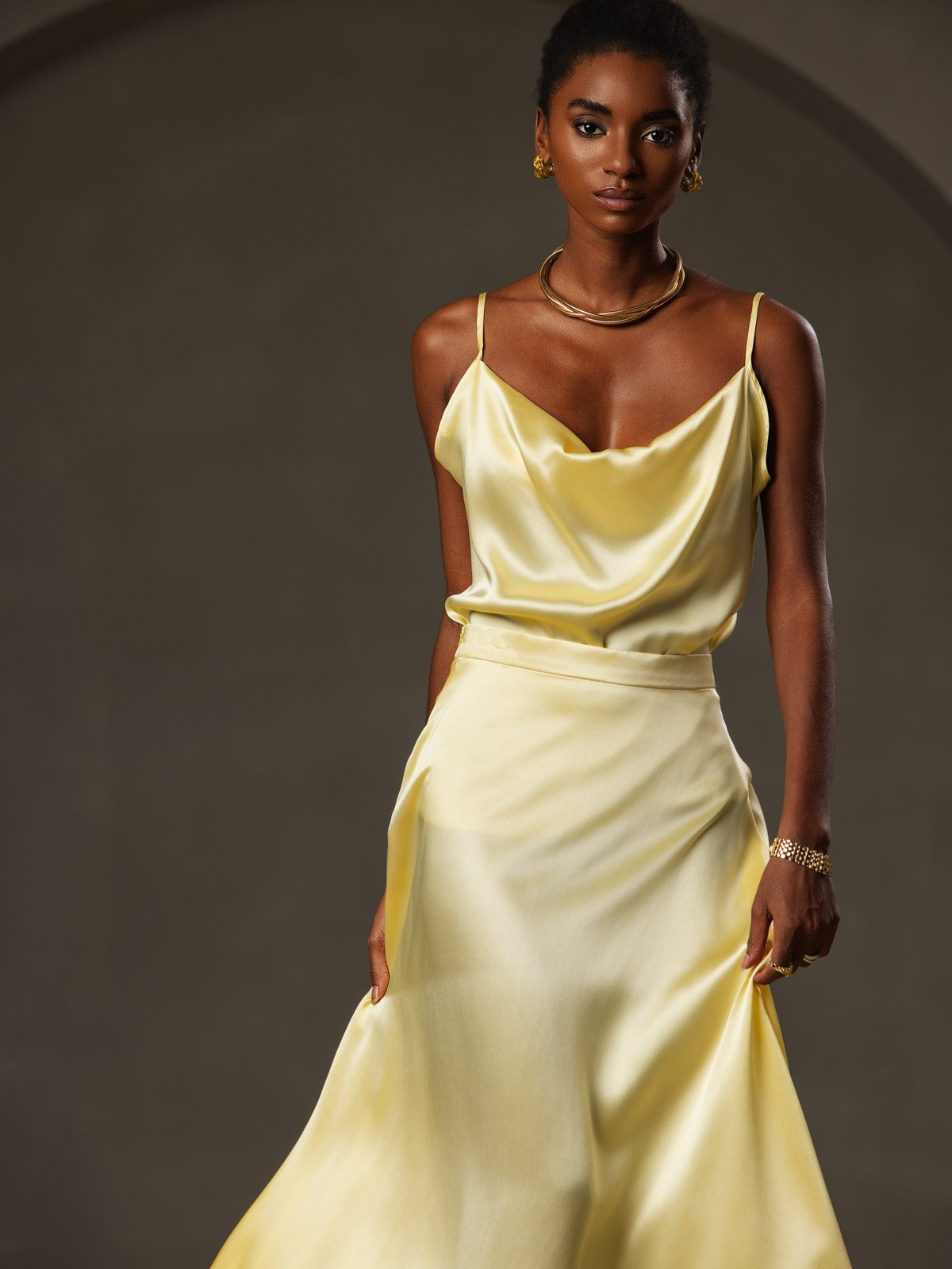 [Geel] SilkSilky-NL 19Momme Zijde Camisoles 003