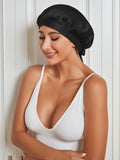 SilkSilky NL Pure Silk Sleep Cap Zwart 004