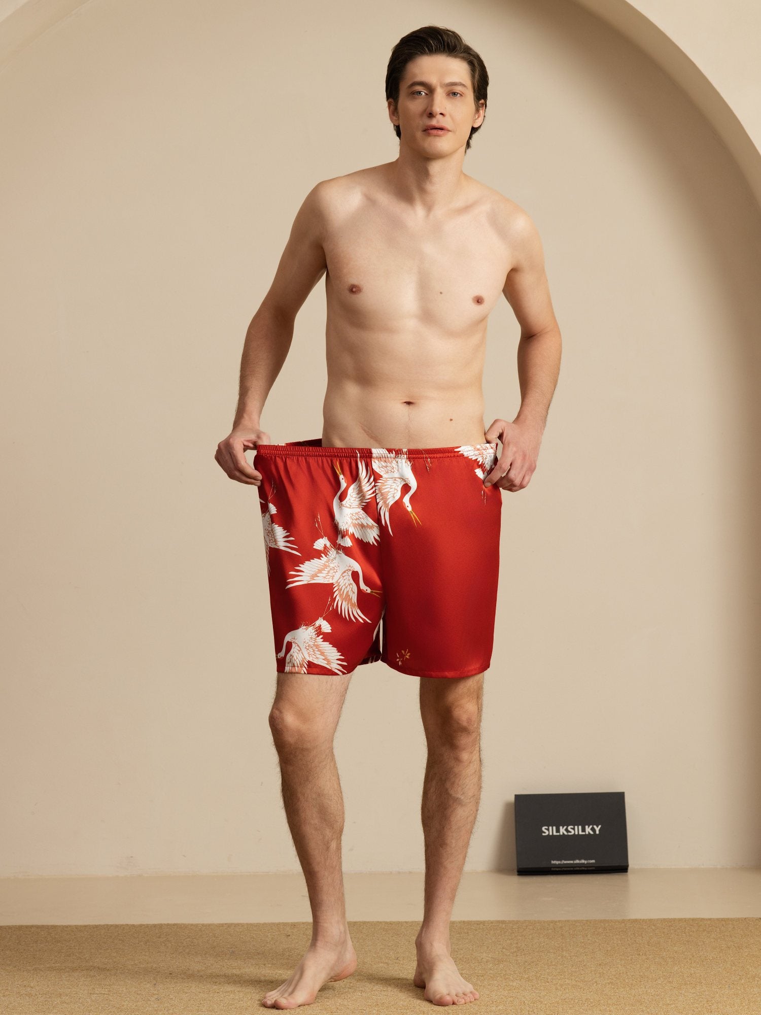 [Wijn] SilkSilky-NL 19Momme Mens Sleep Bottoms 007