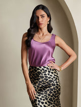 [Donkerpaars] SilkSilky-NL Sleeveless Cami-Top 003