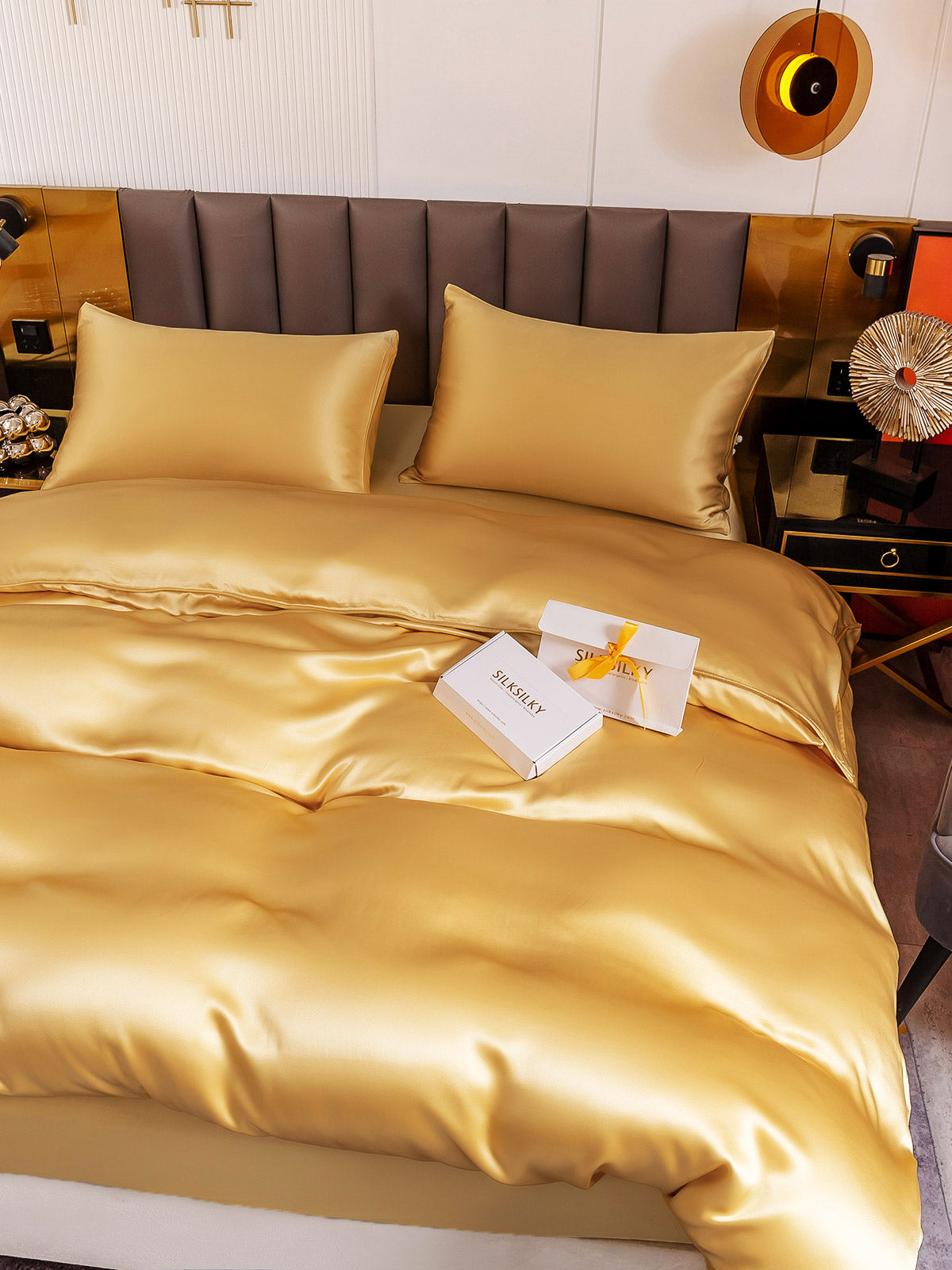 [Champagne] SilkSilky-NL 19Momme Bedding Set 006