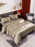 SilkSilky NL 19Momme Pure Silk Bedding Set Khaki 003