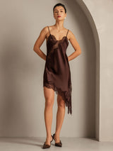 [Bruin] SilkSilky-NL Zijde Dress 003