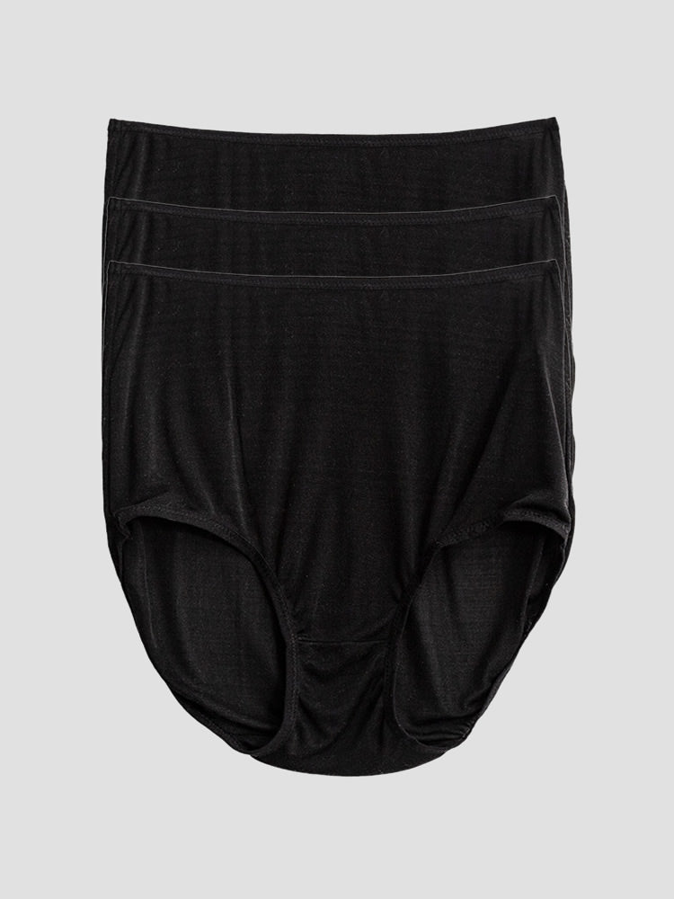 SilkSilky-NL Zijde Gebreid Panty Zwart 006