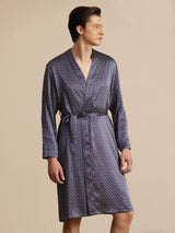 [Marine Ginkgo] SilkSilky-NL Long Sleeve V Neck Heren Kamerjas 001