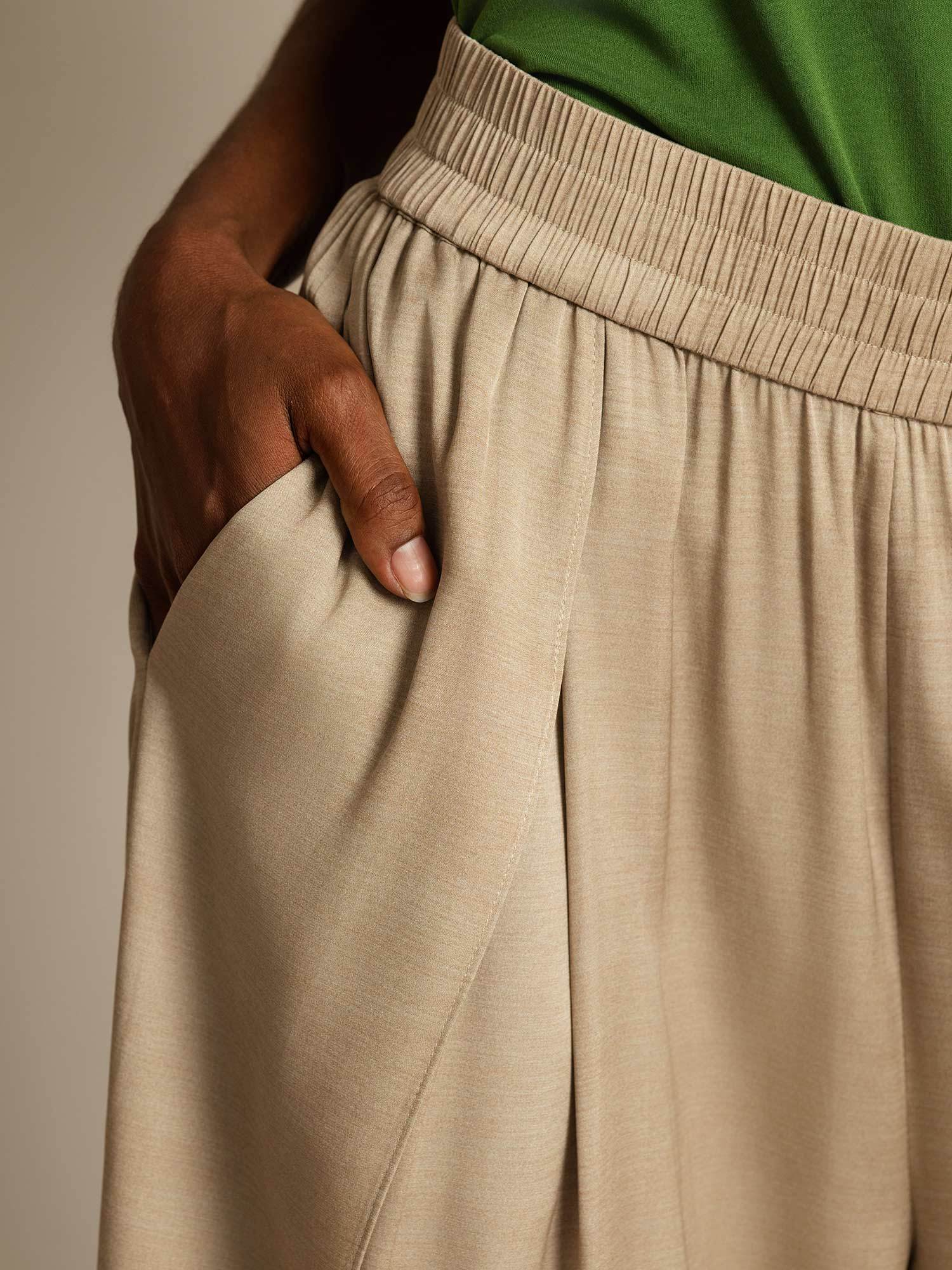 [Tan] SilkSilky-NL 19Momme Zijde Womens Pants 004