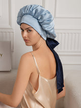 [Donkerblauw] SilkSilky-NL Slaapmutsen 005