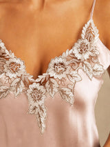 [Roze] SilkSilky-NL Spaghetti Strap Split Nachthemd 004