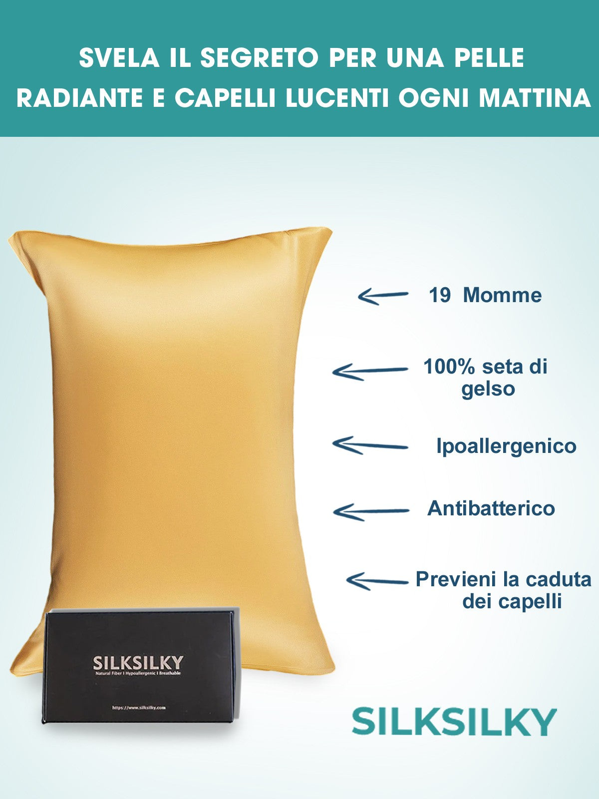 [Champagne] SilkSilky-NL 19Momme Pillowcase 003