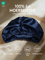 [Donkerblauw] SilkSilky-NL Slaapmutsen 002