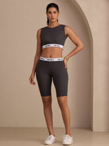 [Grijs] SilkSilky-NL Sleeveless Crew Neck Women's Outfit Sets 004