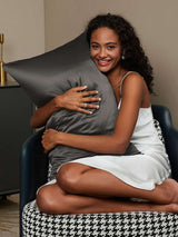 [Donkergrijs] SilkSilky-NL 22Momme Pillowcase 002
