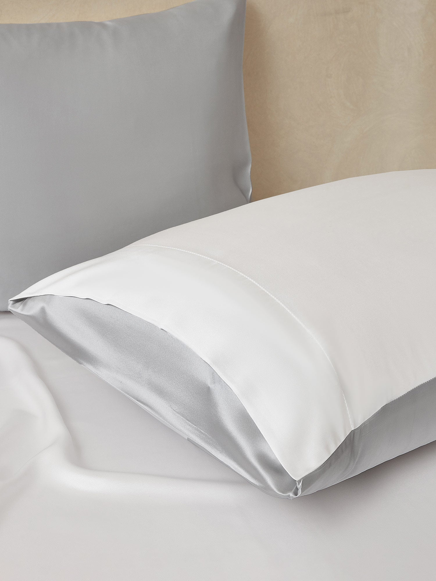 [Lichtgrijs+Wit] SilkSilky-NL 19Momme Bedding Set 003