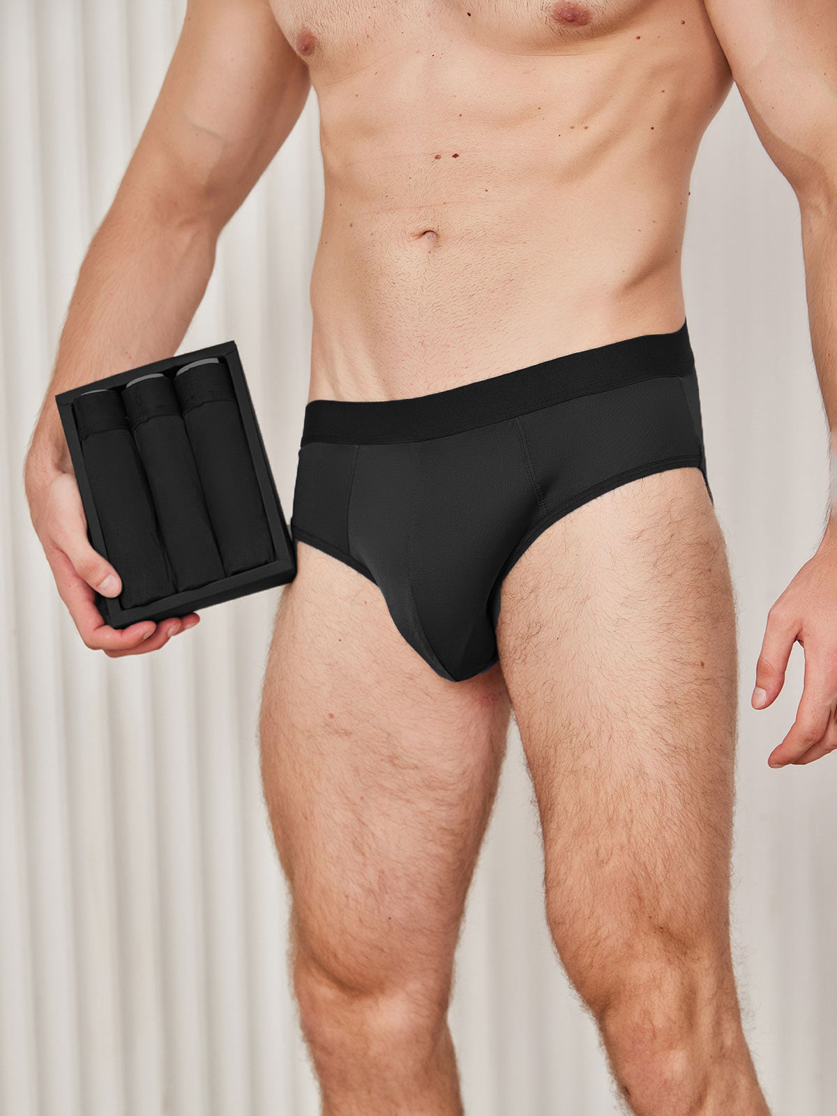 [Zwart] SilkSilky-NL Mens Underwear 003