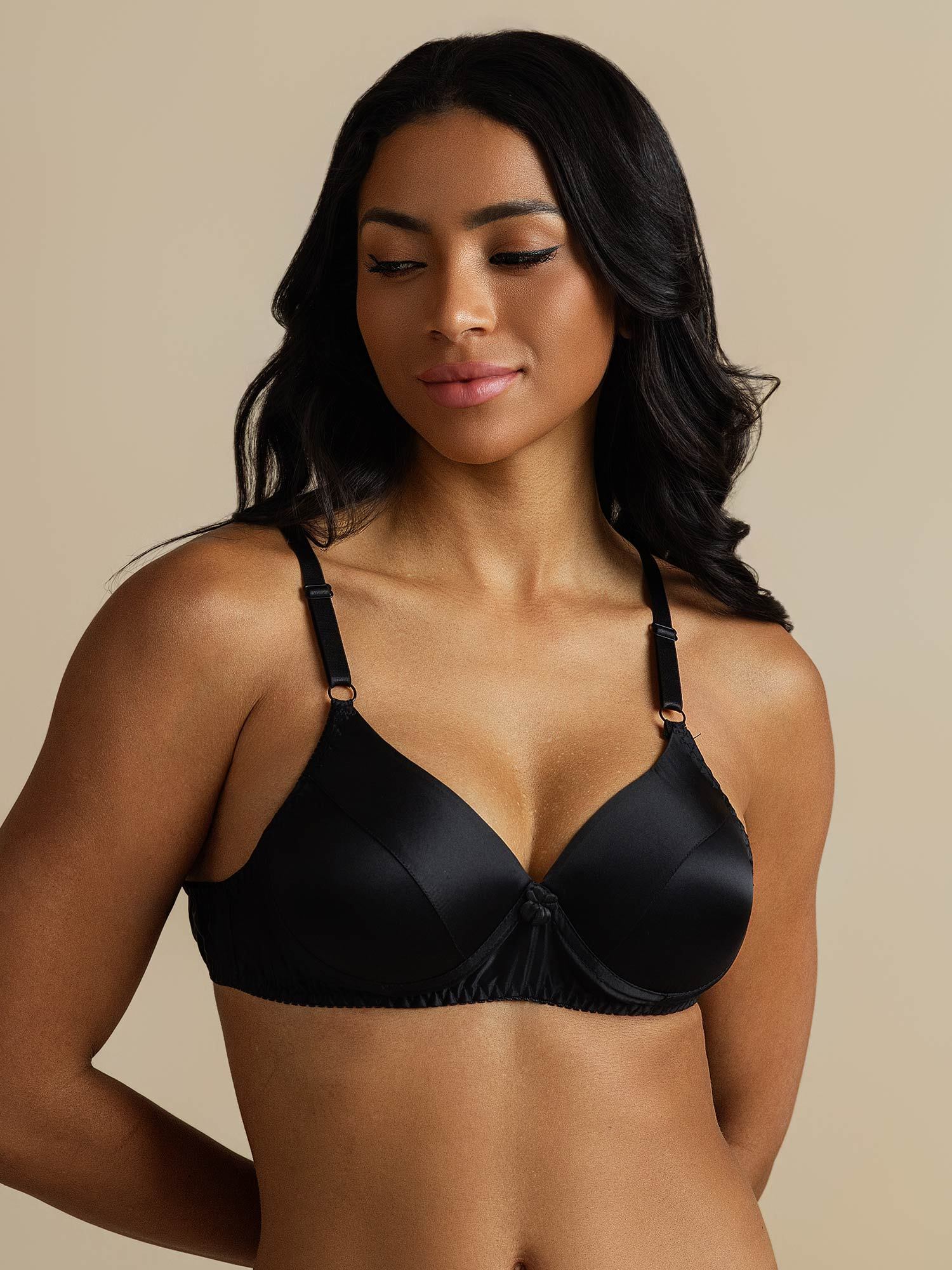 [Zwart] SilkSilky-NL Zijde Bra 003,