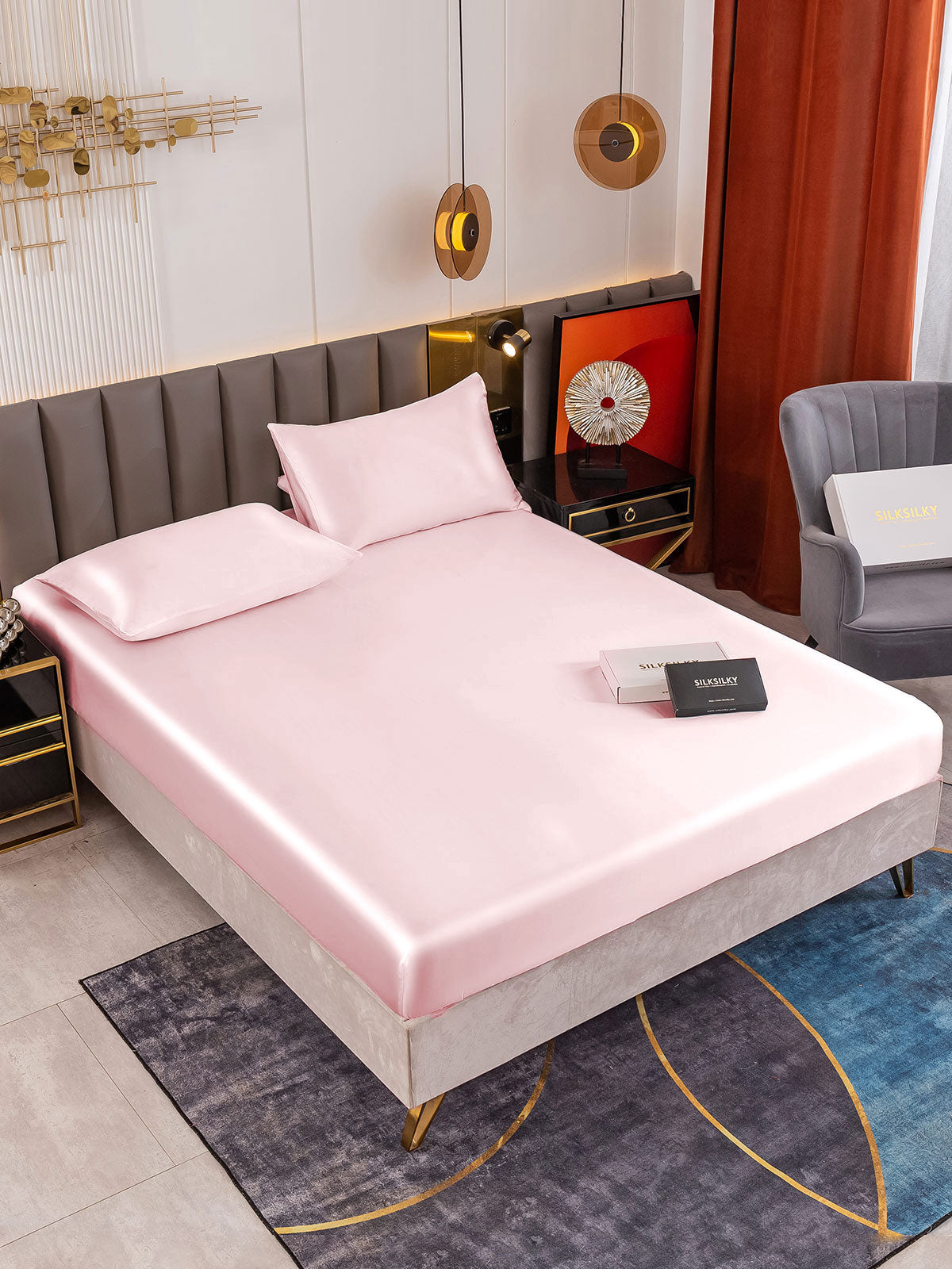 [Roze] SilkSilky-NL 19Momme Bedding Set 001