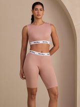 [Roze] SilkSilky-NL Sleeveless Crew Neck Women's Outfit Sets 004