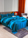 SilkSilky NL 22Momme Pure Silk Bedding Set Koningsblauw 002