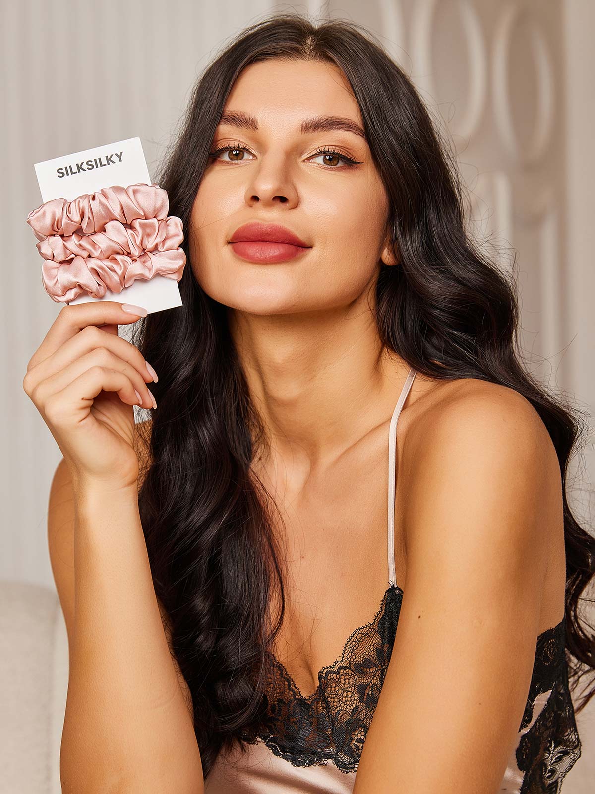 [Roze] SilkSilky-NL 19Momme Scrunchie 002