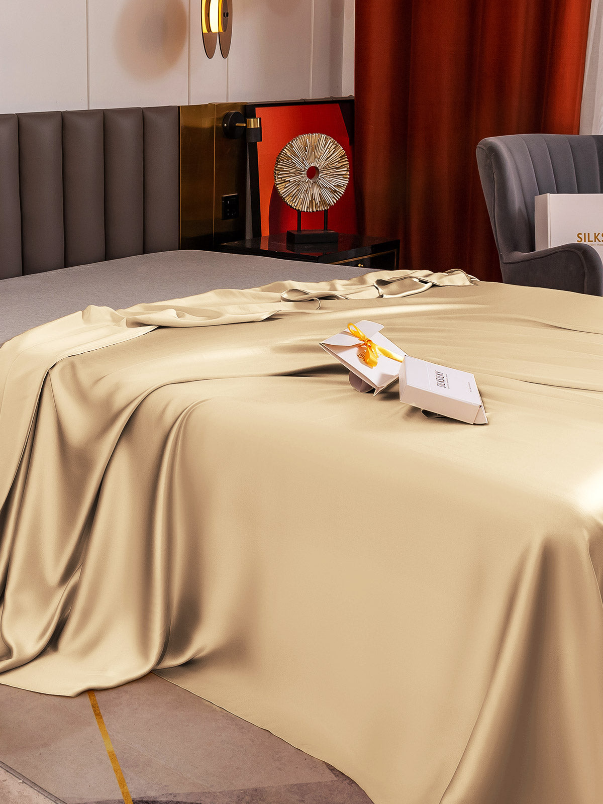 [Beige] SilkSilky-NL 19Momme Sheet 005