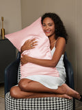 SilkSilky-NL 19Momme Pillowcase Roze 002