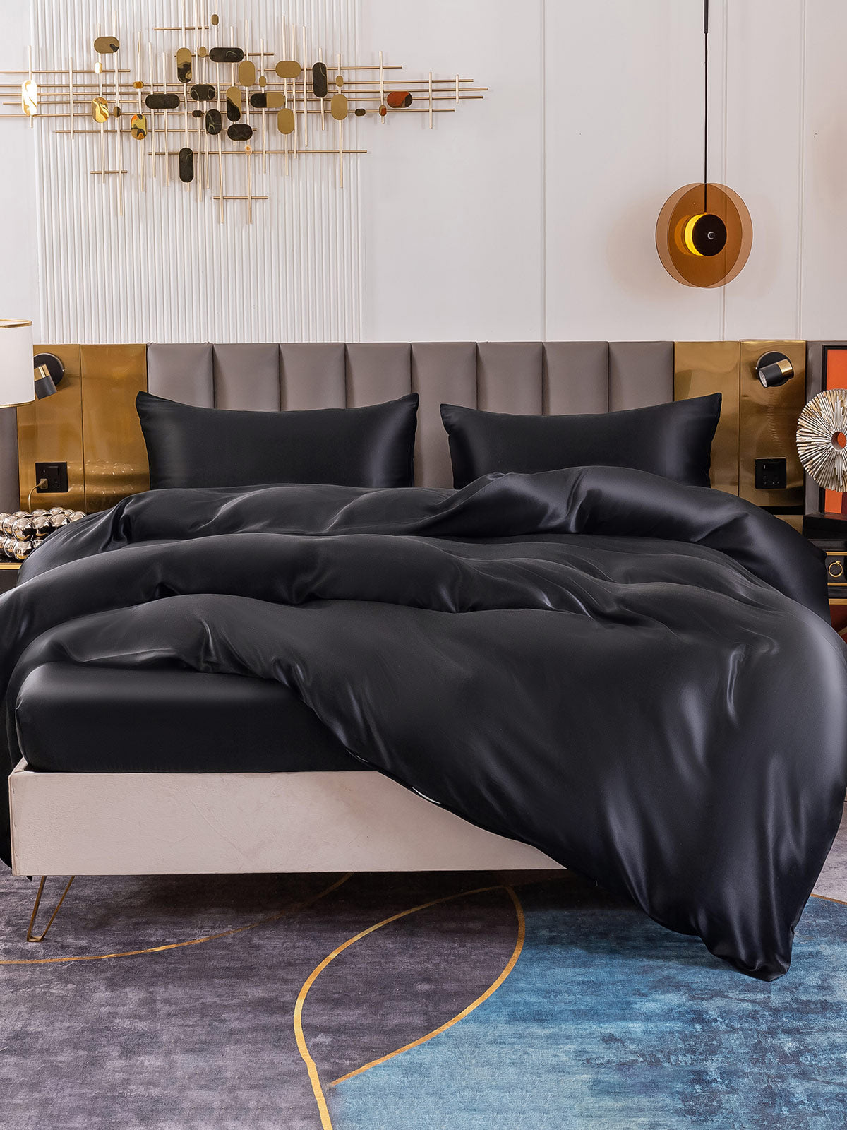 [Zwart] SilkSilky-NL 19Momme Bedding Set 005
