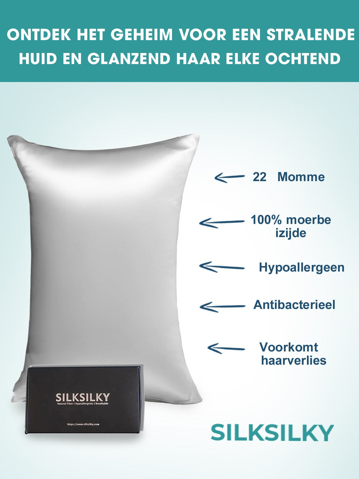[Zilver] SilkSilky-NL 22Momme Pure Silk Pillowcase 002