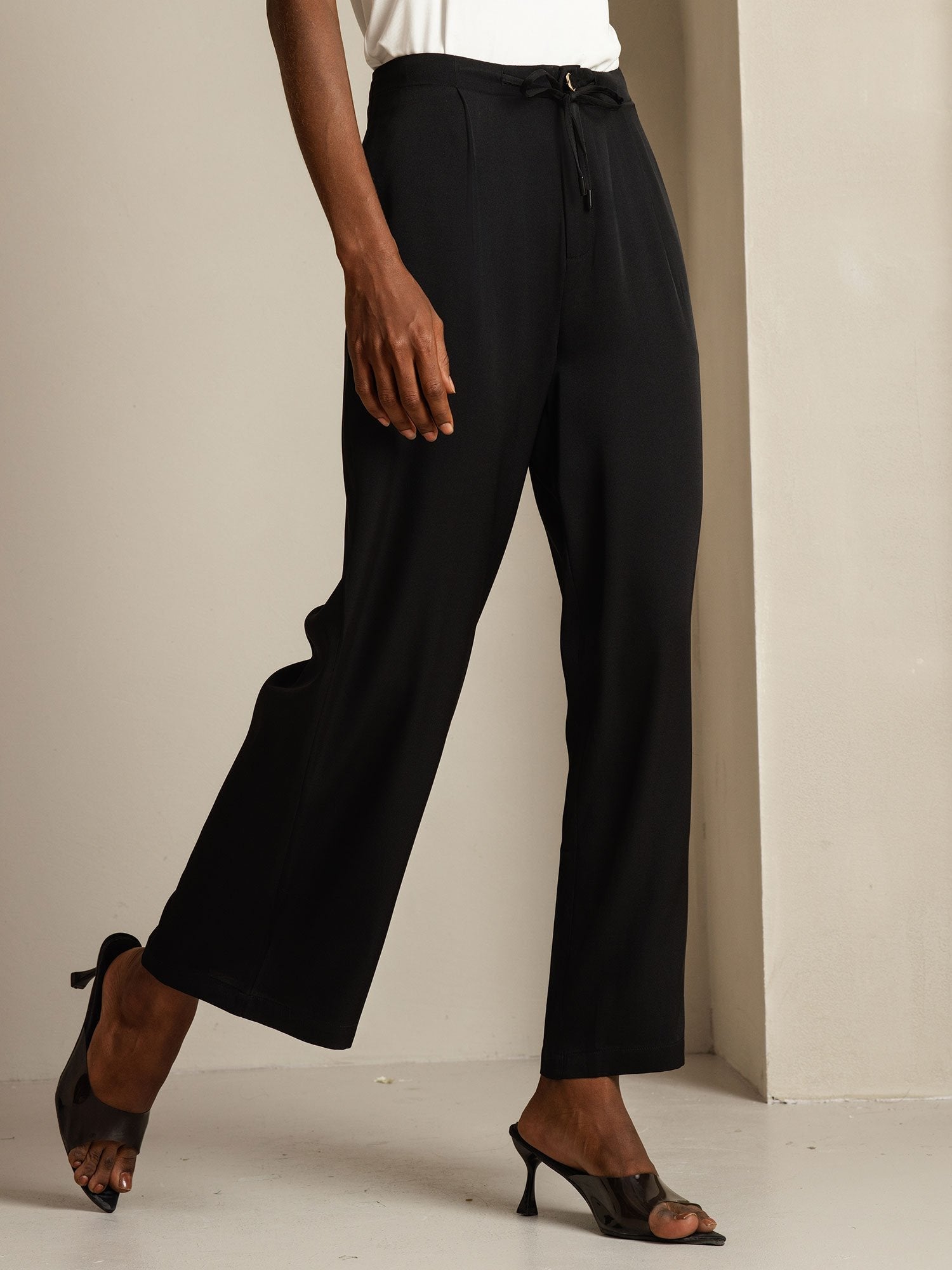 [Zwart] SilkSilky-NL 19Momme Zijde Womens Pants 007