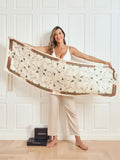 SilkSilky NL Pure Silk Scarf Beige 002