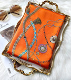 SilkSilky NL Pure Silk Scarf Oranje 003