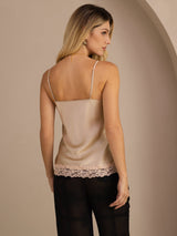 [Champagne] SilkSilky-NL V Neck Cami-Top 002