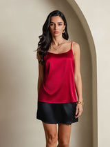 [Wijn] SilkSilky-NL Spaghetti Strap Cami-Top 003
