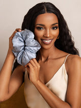 [Staal Blauw] SilkSilky-NL Scrunchie 002