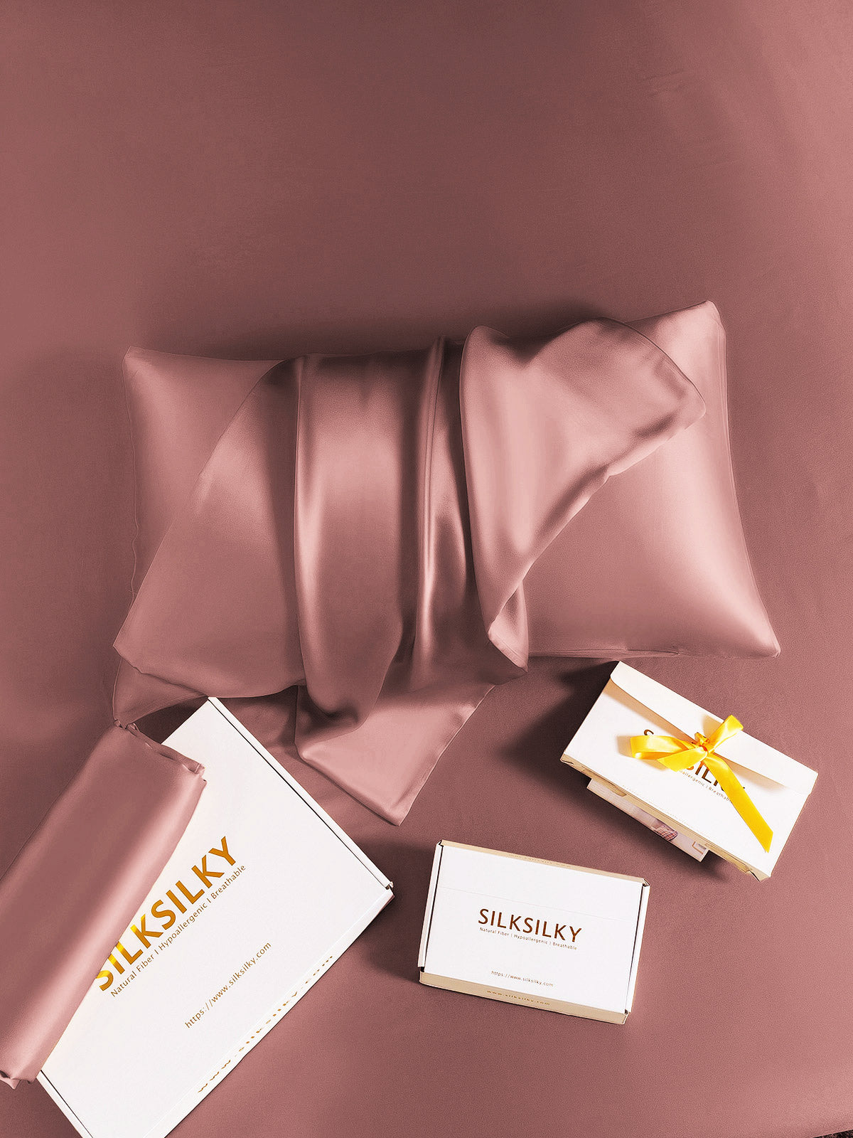 [Bleek Mauve] SilkSilky-NL 19Momme Pillowcase 005
