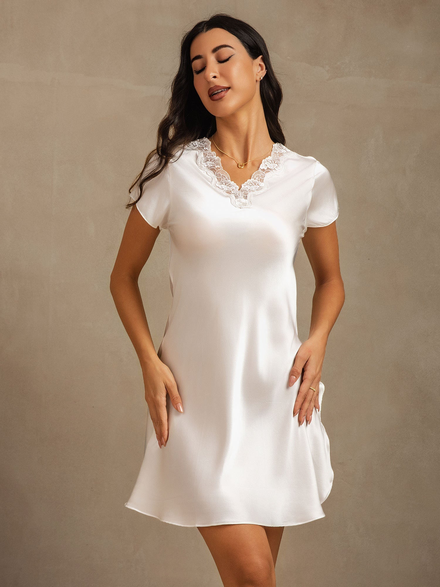 [Wit] SilkSilky-NL Nightgown 004