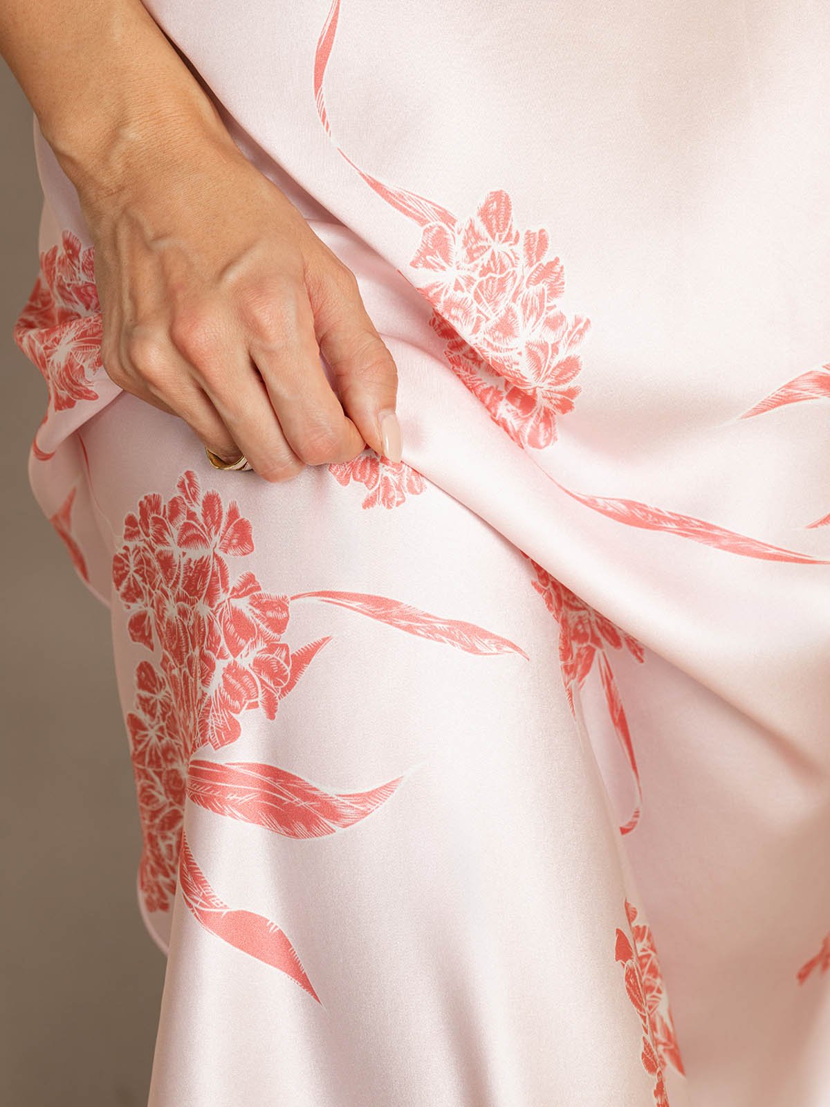 [Koraalbloemen] SilkSilky-NL 19Momme Zijde Dress 007