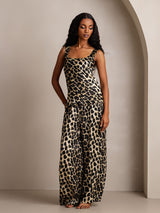 [Leopard] SilkSilky-NL Boat Hals Cami-Set 001,