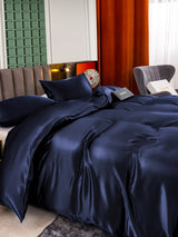 [Donkerblauw] SilkSilky-NL 25Momme Bedding Set 005