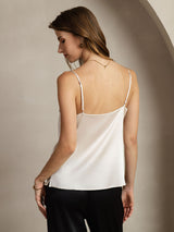 [Lichtgrijs] SilkSilky-NL 19Momme Spaghetti Bandjes Waterval Hals Cami-Top 002