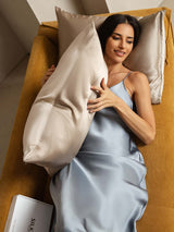 [Beige+Khaki] SilkSilky-NL 19Momme Pure Silk Pillowcase 003